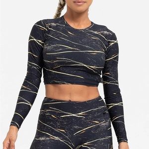 Licifit TIGER'S EYE LONG SLEEVE CROP TOP Size S/M